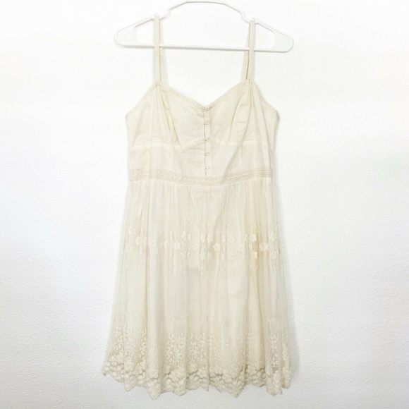 American Eagle Embroidered Mesh Babydoll Dress - Picture 2 of 8